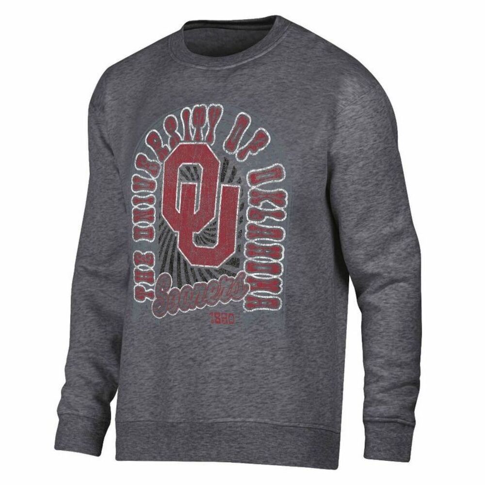 NCAA Oklahoma Sooners Charcoal Crew Neck Sweatshirt - XL